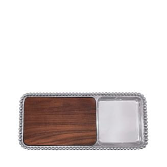 Mariposa Pearled Cheese & Cracker Server with Dark Wood Insert  | Bloomingdale's | Bloomingdale's (US)