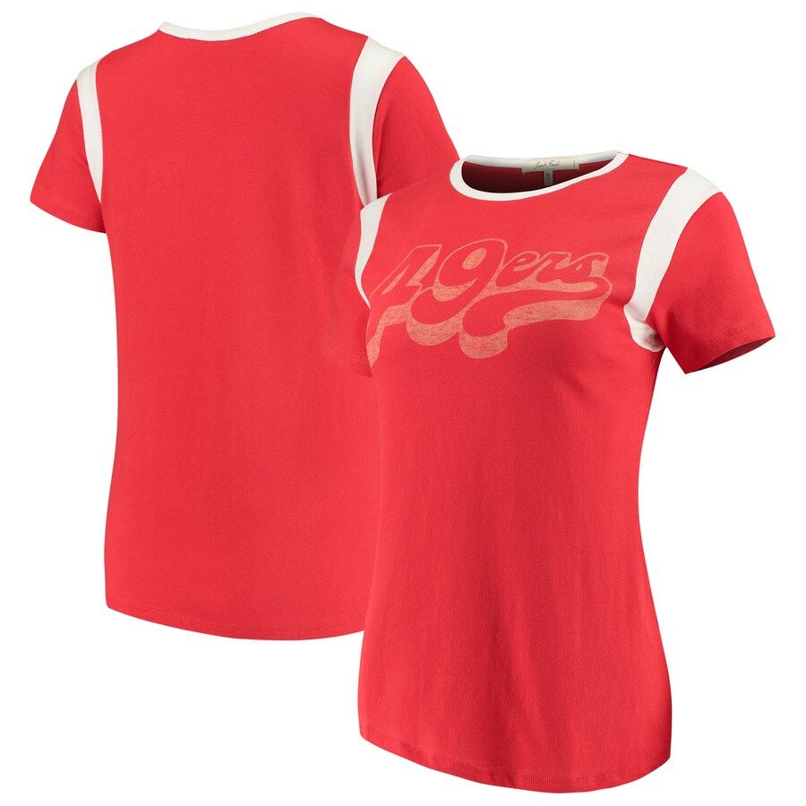 San Francisco 49ers Junk Food Women's Retro Sport T-Shirt - Scarlet/White | Fanatics.com
