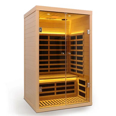 Two Person Hemlock Sauna Far-Infrared Sauna Room (Back) | Wayfair North America