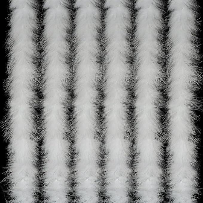 Dxhycc 6 Pieces 2 Yards Marabou Feather Boa for Crafts Wedding Party Halloween Costume Christmas ... | Amazon (US)
