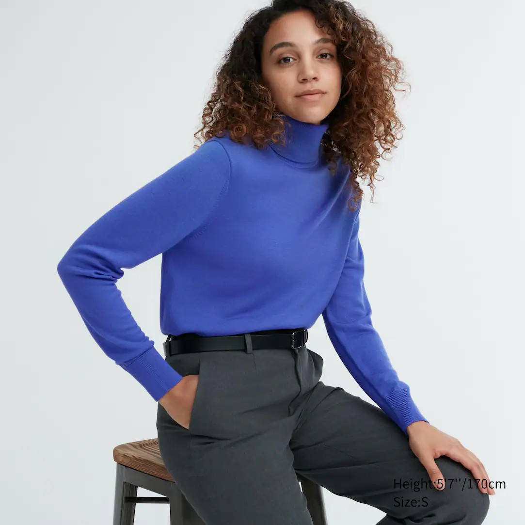 100 % Extra feine Merinowolle Rollkragenpullover | UNIQLO (DE)