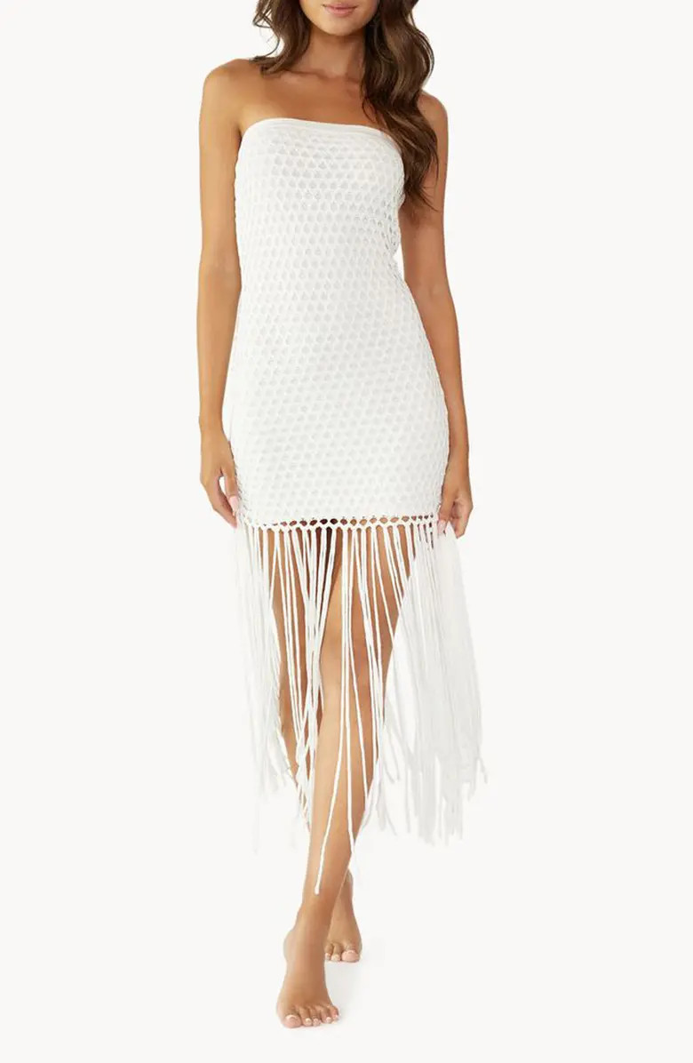 PQ SWIM Vanessa Strapless Cotton Cover-Up Dress | Nordstrom | Nordstrom