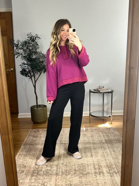 I am literally obsessed with these pants and will definitely be buying more colors! ! Available in petite, regular and tall lengths! Wearing size small regular length. Paired it with this free people inspired hoodie that I lovvve!! This color is so fun! Wearing size small! 
 #AmazonFashion #founditOnAmazon #FoundItOnAmazonFashion

#LTKfindsunder50 #LTKfindsunder100 #LTKsalealert