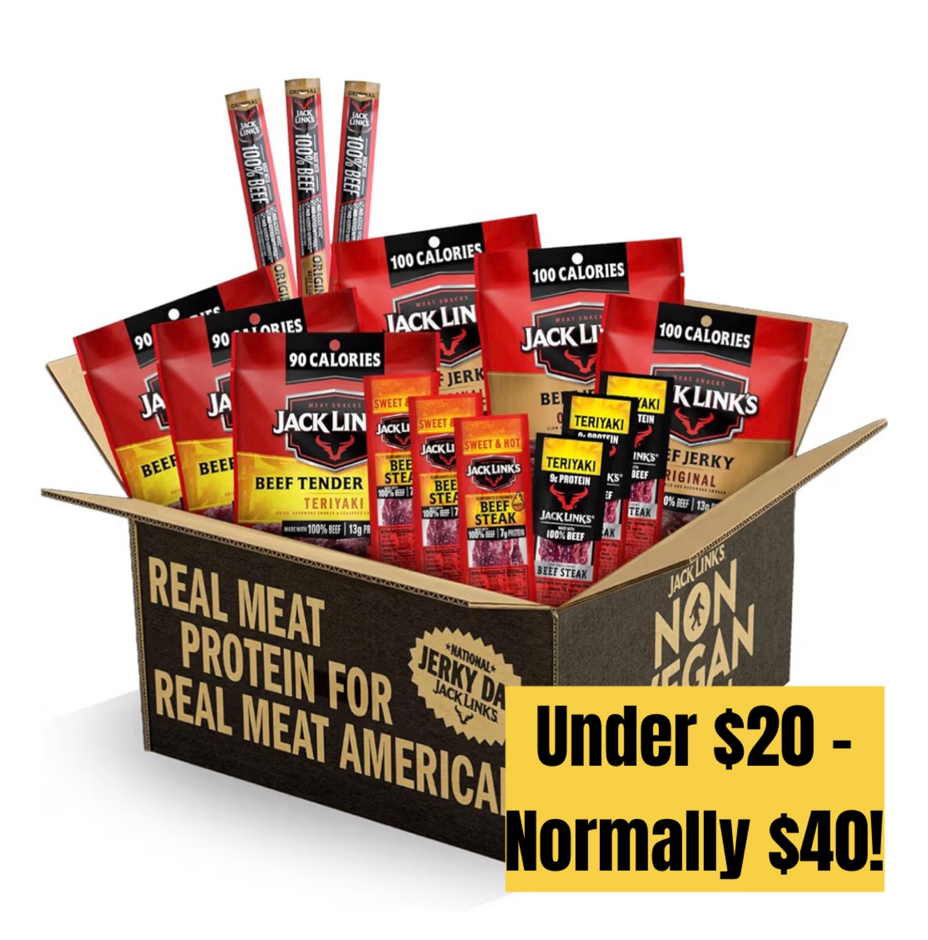 Great deal!! This Jack Link’s Variety Pack is on Lightning Deal for under $20 today -  normally $40! So many tasty protein heavy snacks included. Would even make a great Father’s Day gift! 🎁

#LTKSaleAlert #LTKfoodie #LTKHome
