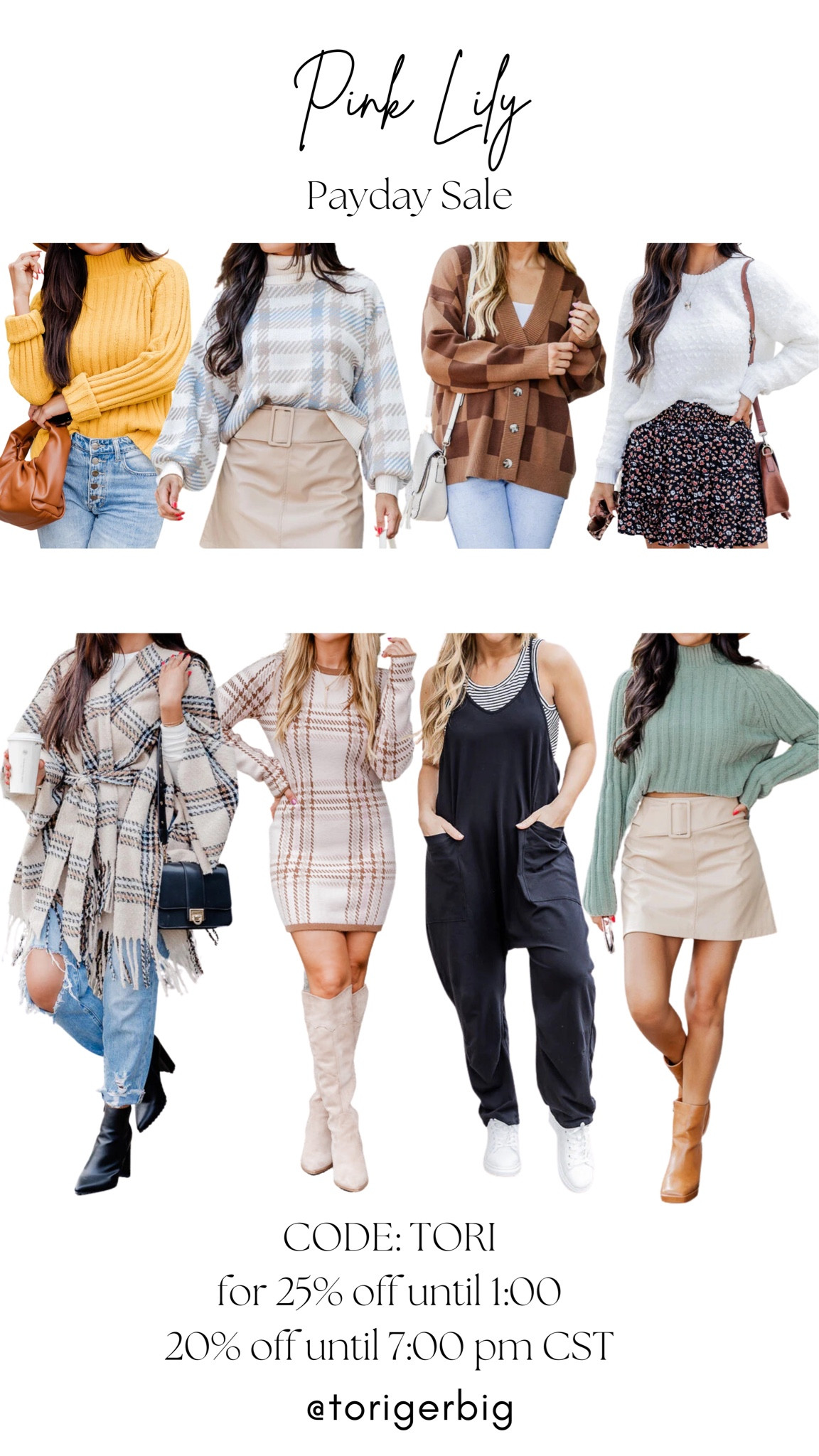 25% off sale happening now until 1 o’clock central standard time. Be sure to check it out. #PinkLily #Sale.

#LTKsalealert #LTKstyletip #LTKfindsunder50