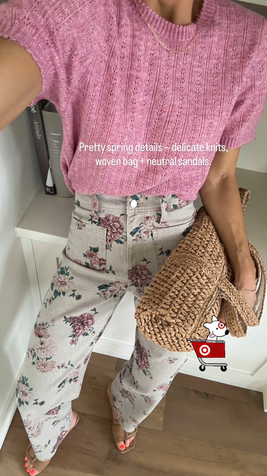 New spring arrivals at target! This delicate short sleeve sweater is beautiful— comes in a few more colors and be sure to size up. Floral print pants(that remind me of the Colette pair from Anthro). Also fits a little small, consider sizing up especially if you want more room through the tummy/waist

#LTKOver40 #LTKgrwm #LTKmomlife