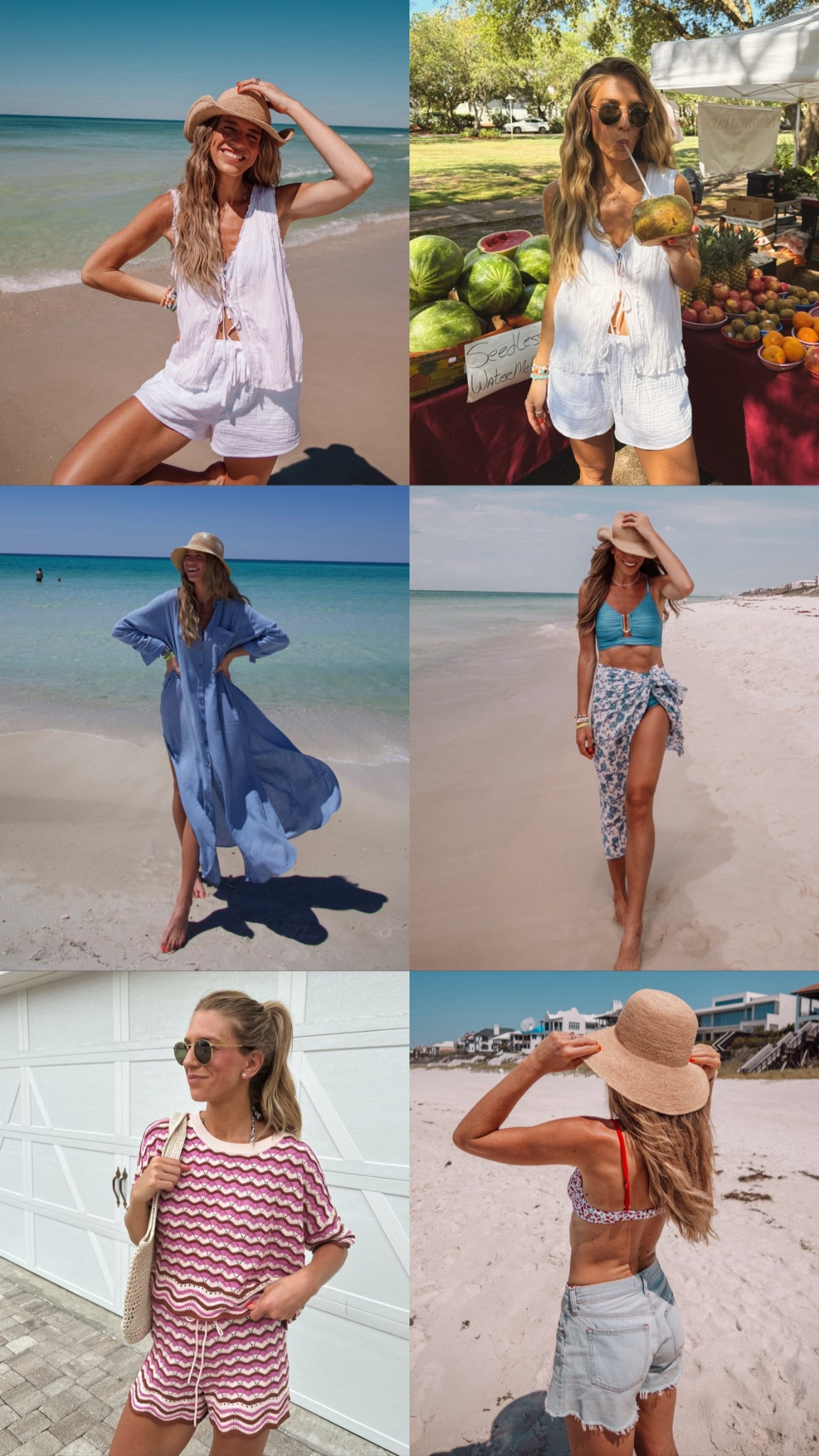 Vacation beach coverups I wore in Rosemary beach. 

Wearing smalls in almost everything and got my true size in the denim shorts (27) they are looser

#LTKTravel #LTKSwim