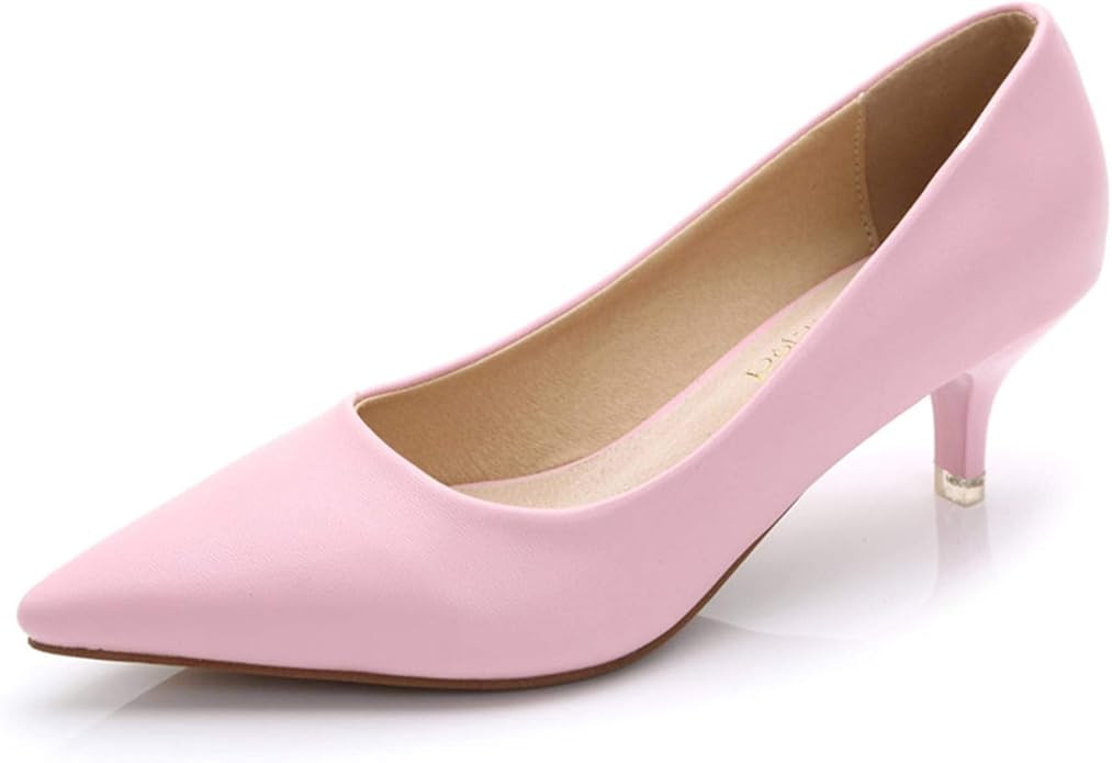 Stunner Women's Classic Fashion Pointed Toe Low Heel Dress Pumps Shoes | Amazon (US)