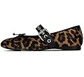 Women's Leopard Print Mary Jane Flats Square Toe Bow Tie Ballet Flats for Women Buckle Strap Comf... | Amazon (US)