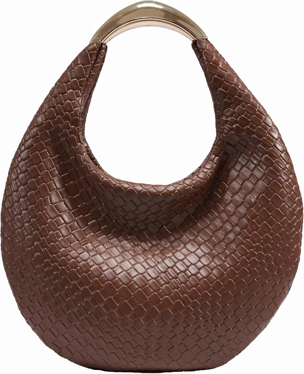 Women’s Braided PU Leather Hobo Bag Boho Chic Crescent Tote Shoulder Handbag Elegant Design | Walmart (US)
