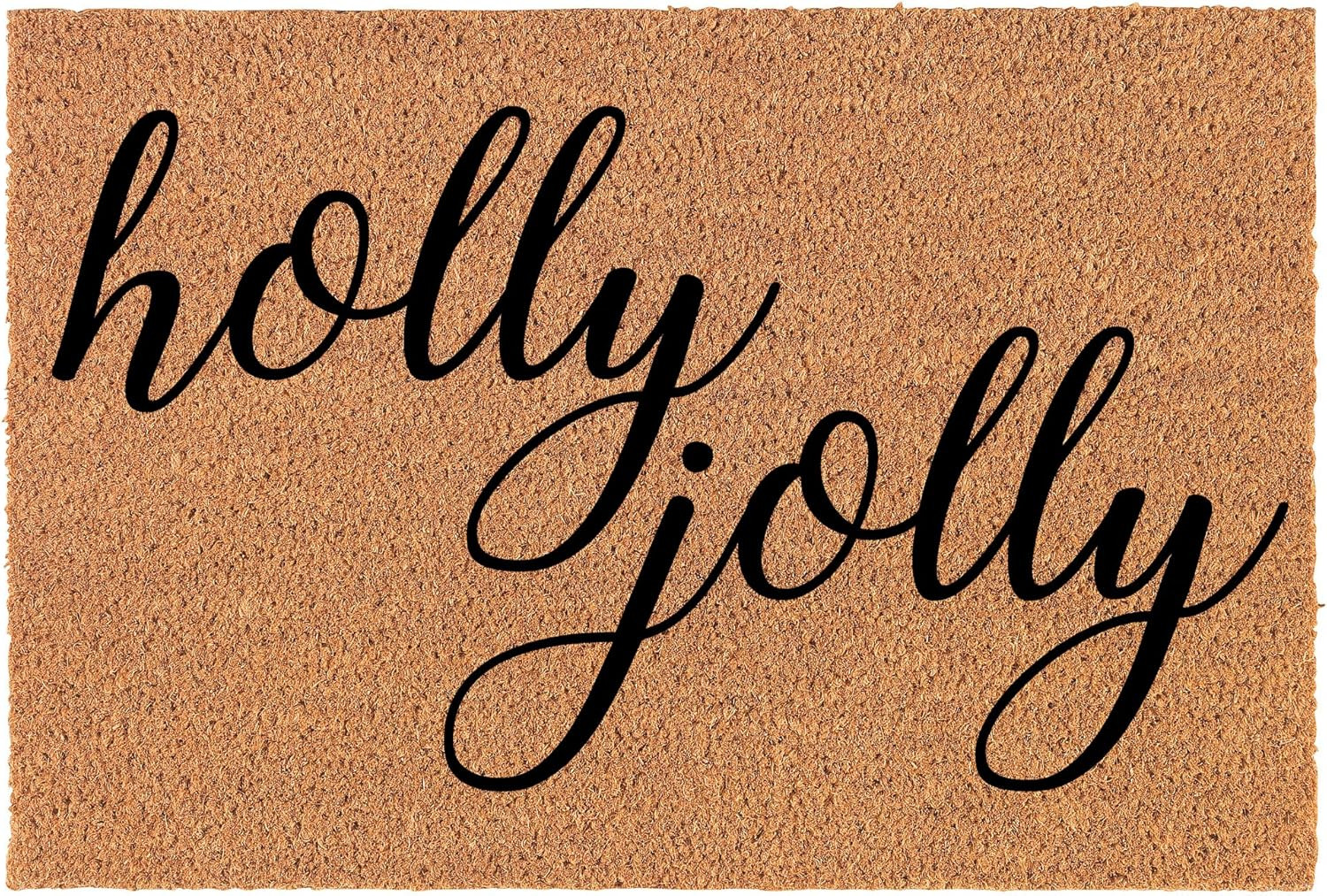 Welcome Doormat Coco Coir Door Mat Holly Jolly Christmas (24" x 16") | Amazon (US)