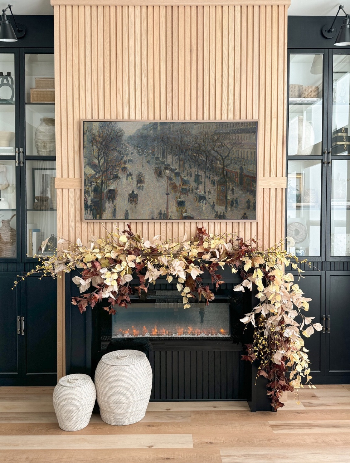 Fall styled fireplace mantle! 

#LTKHome #LTKSeasonal #LTKFindsUnder50