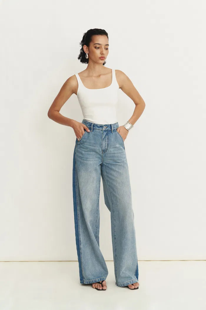 Liz Square Neck Body Con Sleeveless Tank Top in High-Stretch Ribbed Kn | Fabrique