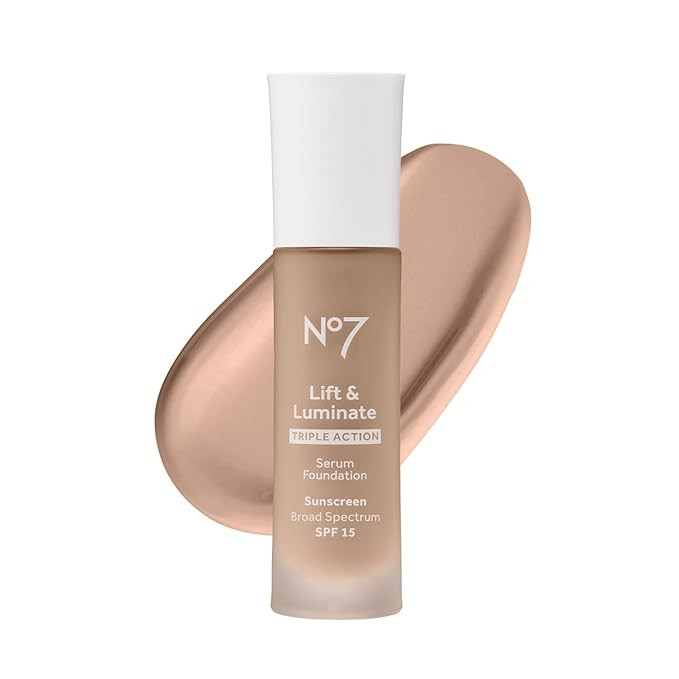 No7 Lift & Luminate Triple Action Serum Foundation - Liquid Foundation Makeup with SPF 15 for a D... | Amazon (US)