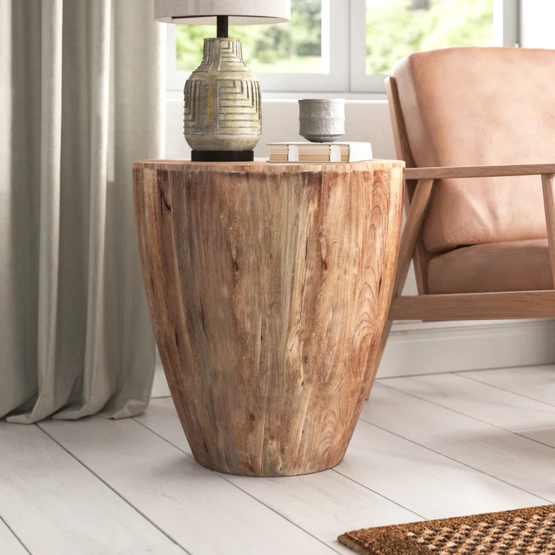 Kitterman 23'' Tall Solid Wood Block End Table | Wayfair North America