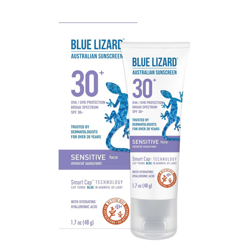 Blue Lizard Sensitive Face Mineral Sunscreen - SPF 30+ - 1.7oz | Target