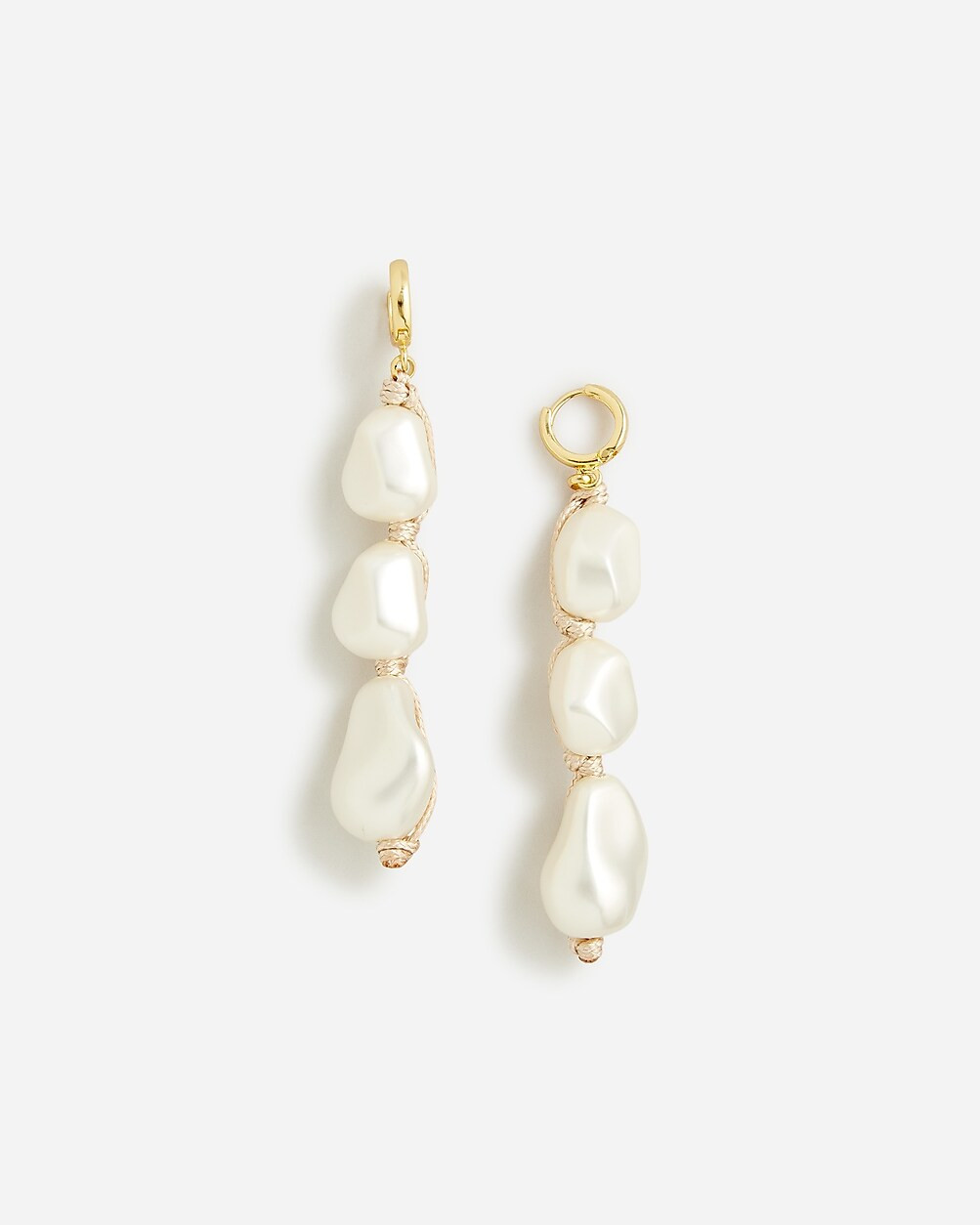 Pearl rope linear earrings | J. Crew US