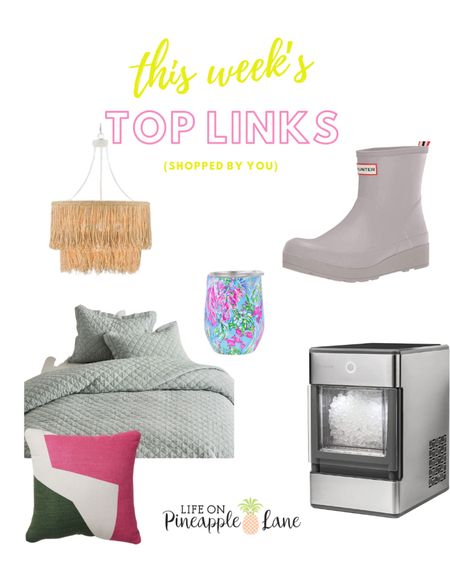 This Week’s Top Links
All the products you’re loving this week! Hunter Boots, nugget ice maker, Pottery Barn coverlet, gorgeous Chandelier, bright throw pillows, Lilly Pulitzer tumbler. #topsellers

#LTKSeasonal #LTKhome