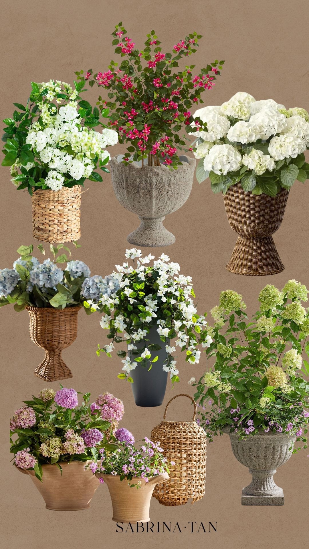 Trending for Spring: woven planter pots 
& faux hydrangeas and plants 

#LTKSpringSale #LTKSaleAlert #LTKHome