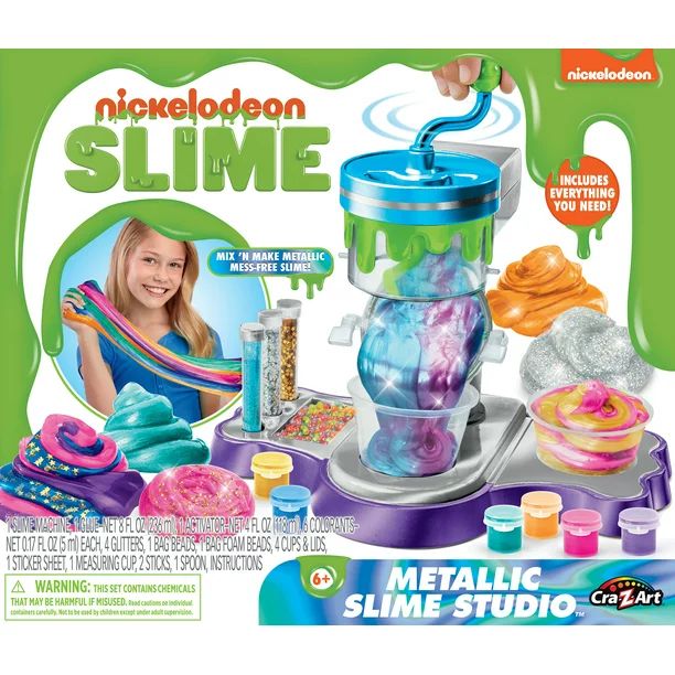 Cra-Z-Art Nickelodeon Slime Making Metallic Mixer Studio Activity Set - Walmart.com | Walmart (US)