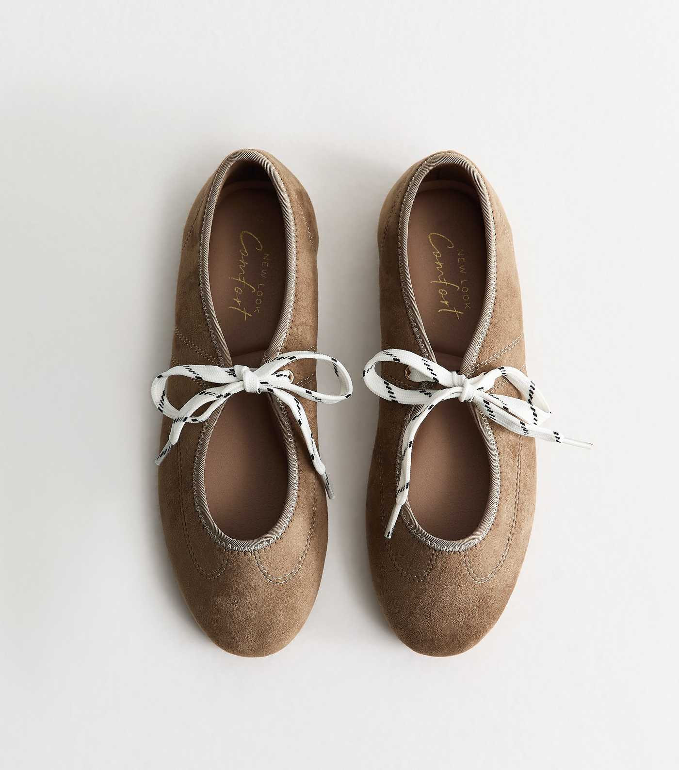 Camel Faux Suede Lace Up Mary Jane Pumps | New Look | New Look (UK)