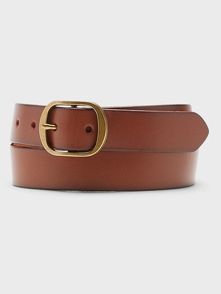 Oval Buckle Leather Belt | Banana Republic (US)