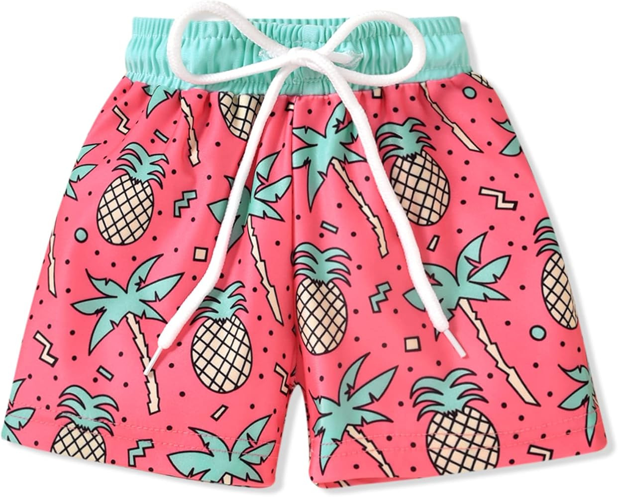 HIHA Toddler Baby Boy Swim Trunks Cartoon Pattern Hawaiian Beach Shorts Board Shorts Swimwear | Amazon (US)