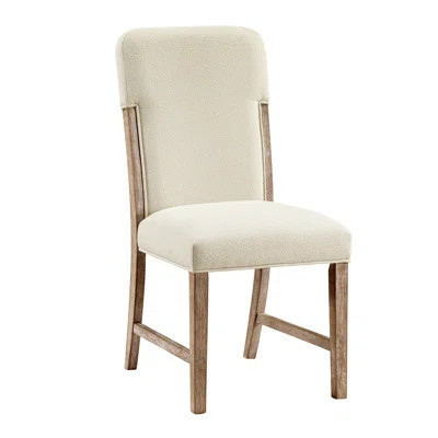 Modern Comfortable Dining Side Chairs Set Of 2Pc Chenille Upholstered Seat And Back Wooden Furniture | Wayfair North America