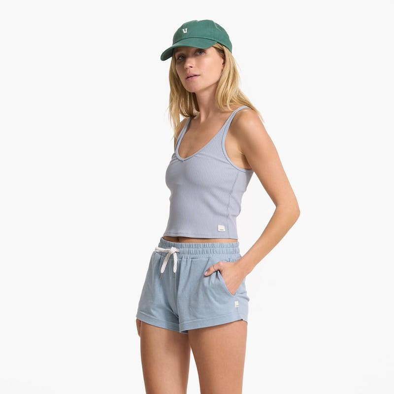 Rib Crop Tank | Rosewood | Vuori Clothing (US & Canada)