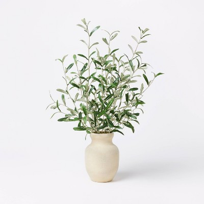 Artificial Olive Leaf Arrangement - Threshold™ designed with Studio McGee: Faux Tree in Ceramic Pot | Target