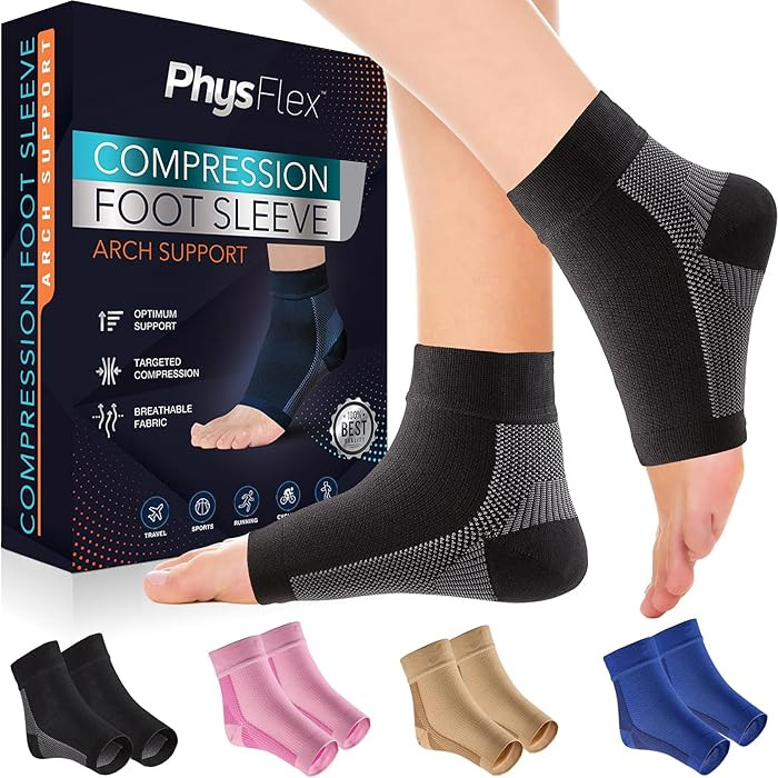 Compression Socks 20-30mmHg for Plantar Fasciitis Relief, Achilles Tendonitis Relief (1 Pair) - A... | Amazon (US)