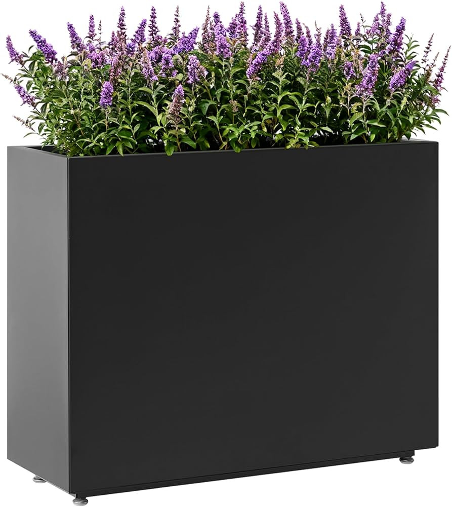 30-Inch Tall Elevated Metal Planter, 36Wx11Dx30H Outdoor Planter Box with Removable Partition & A... | Amazon (US)