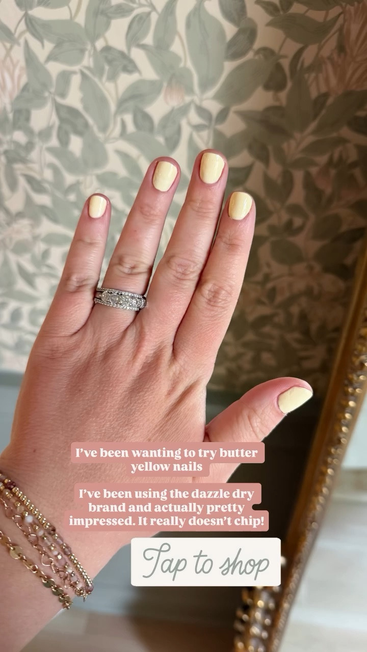 I’ve been wanting to try butter yellow nails 

I’ve been using the dazzle dry brand and actually pretty impressed. It really doesn’t chip!
Spring summer nails Amazon 

#LTKgrwm #LTKmomlife #LTKselfcare