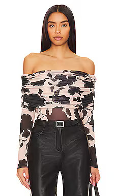 AFRM Maxine Bodysuit in Shadow Floral from Revolve.com | Revolve Clothing (Global)