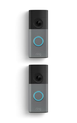 Ring Wired Doorbell (newest model), Retinal 2K with wide-angle video, up to 6x Enhanced Zoom, and Two-Way Talk 2-pack, Speckled Gray | Amazon (US)