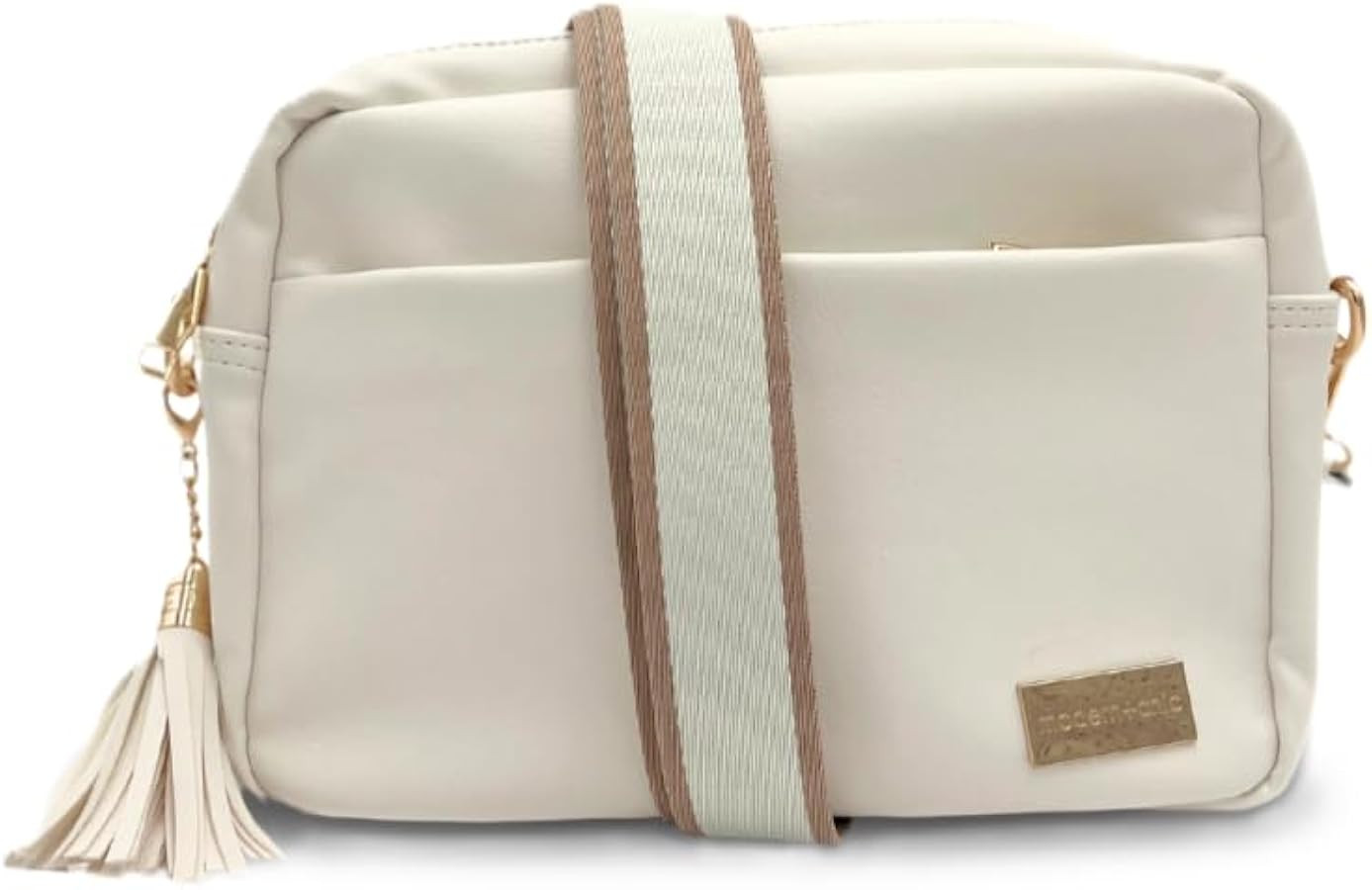 Modern+Chic Alice Crossbody Bag: Vegan Leather Purse with Roomy Exterior/Interior Pockets, Key Le... | Amazon (US)