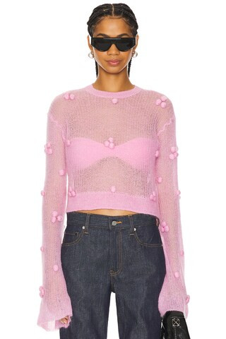 Light Knit Sweater in Prism Pink | Revolve Clothing (Global)