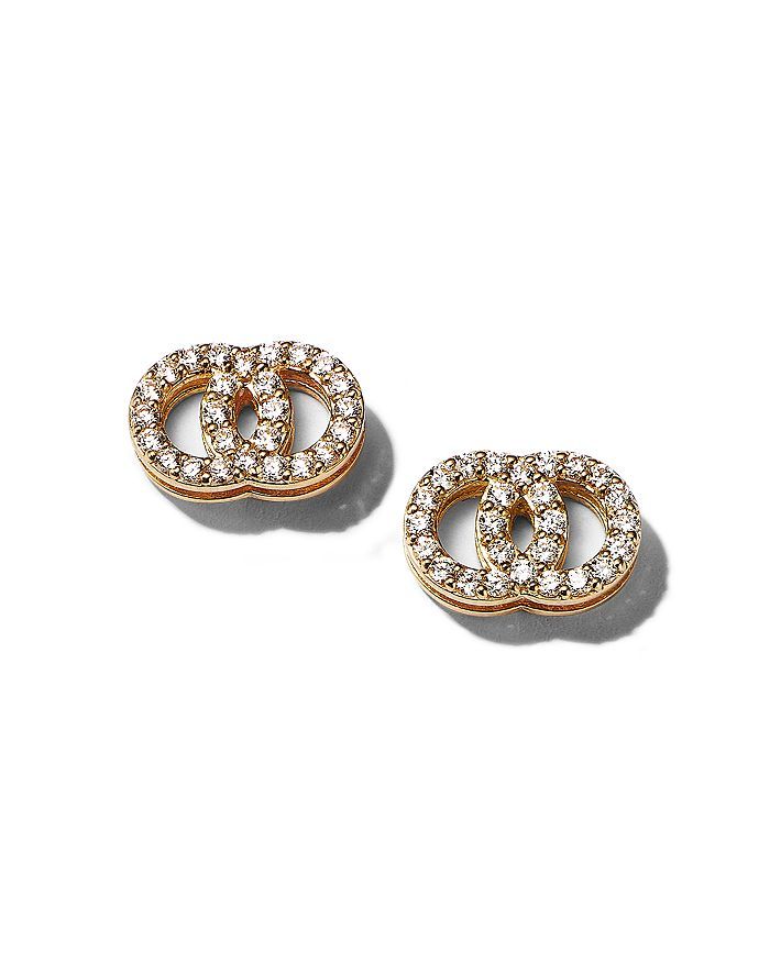 18K Yellow Gold Double O Diamond Stud Earrings - 150th Anniversary Exclusive | Bloomingdale's (US)