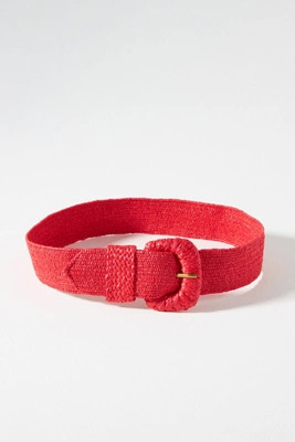 Raffia-Wrapped Stretch Waist Belt | Anthropologie (US)