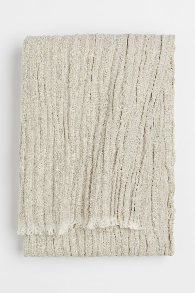 Cotton Linen-blend Throw | H&M (US + CA)