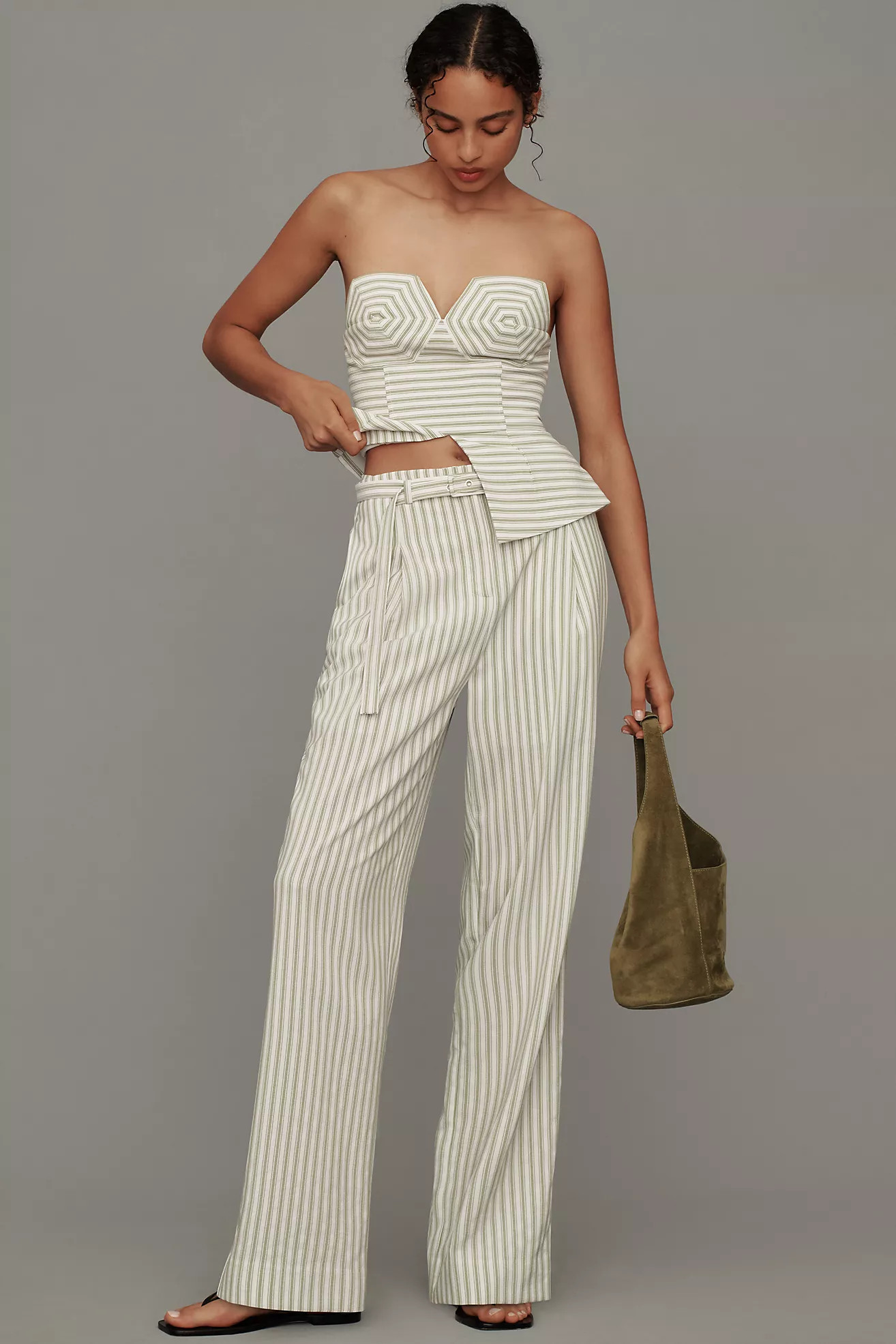English Factory High-Waisted Belted Pants | Anthropologie (US)