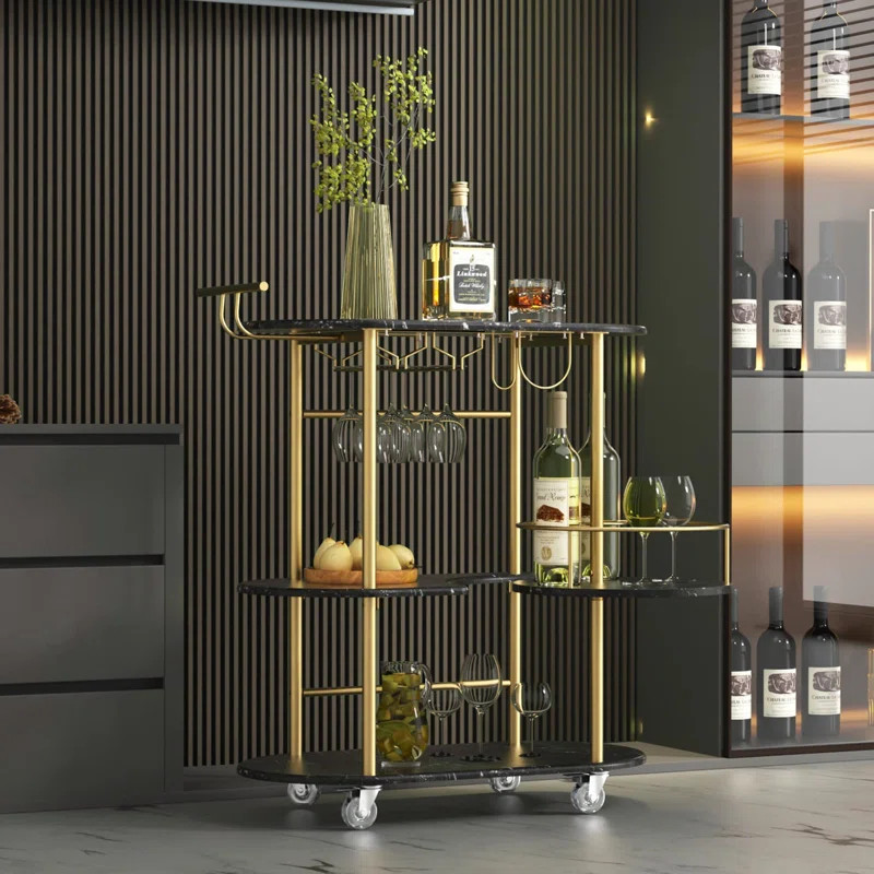 Mercer41 Fryson Metal Bar Cart & Reviews | Wayfair | Wayfair North America