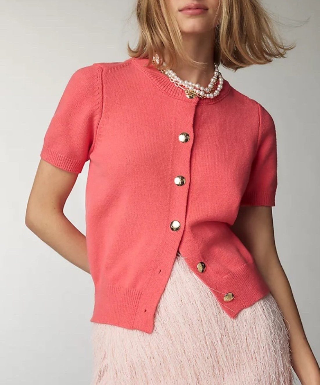 Short sleeve crewneck sweater 
Anthropologie 
Gifts 

#LTKSeasonal #LTKFindsUnder100