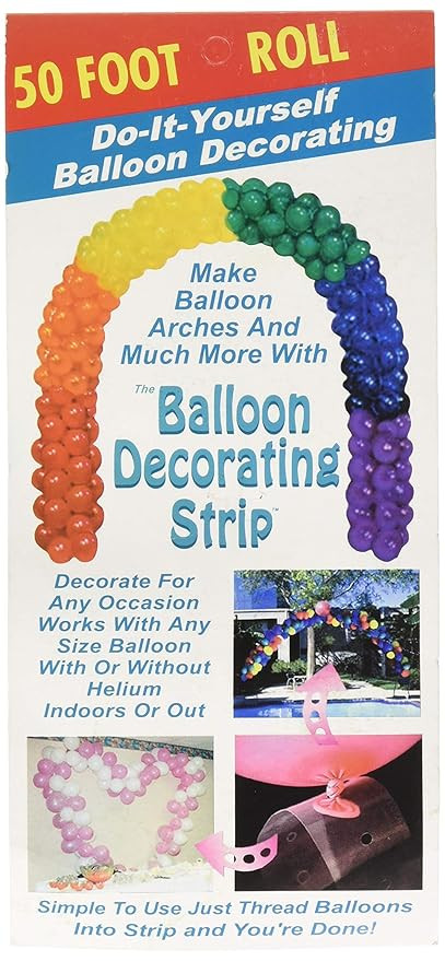 Ladybug 51711 Strip Balloon Decorating Accessory, 50', Clear | Amazon (US)
