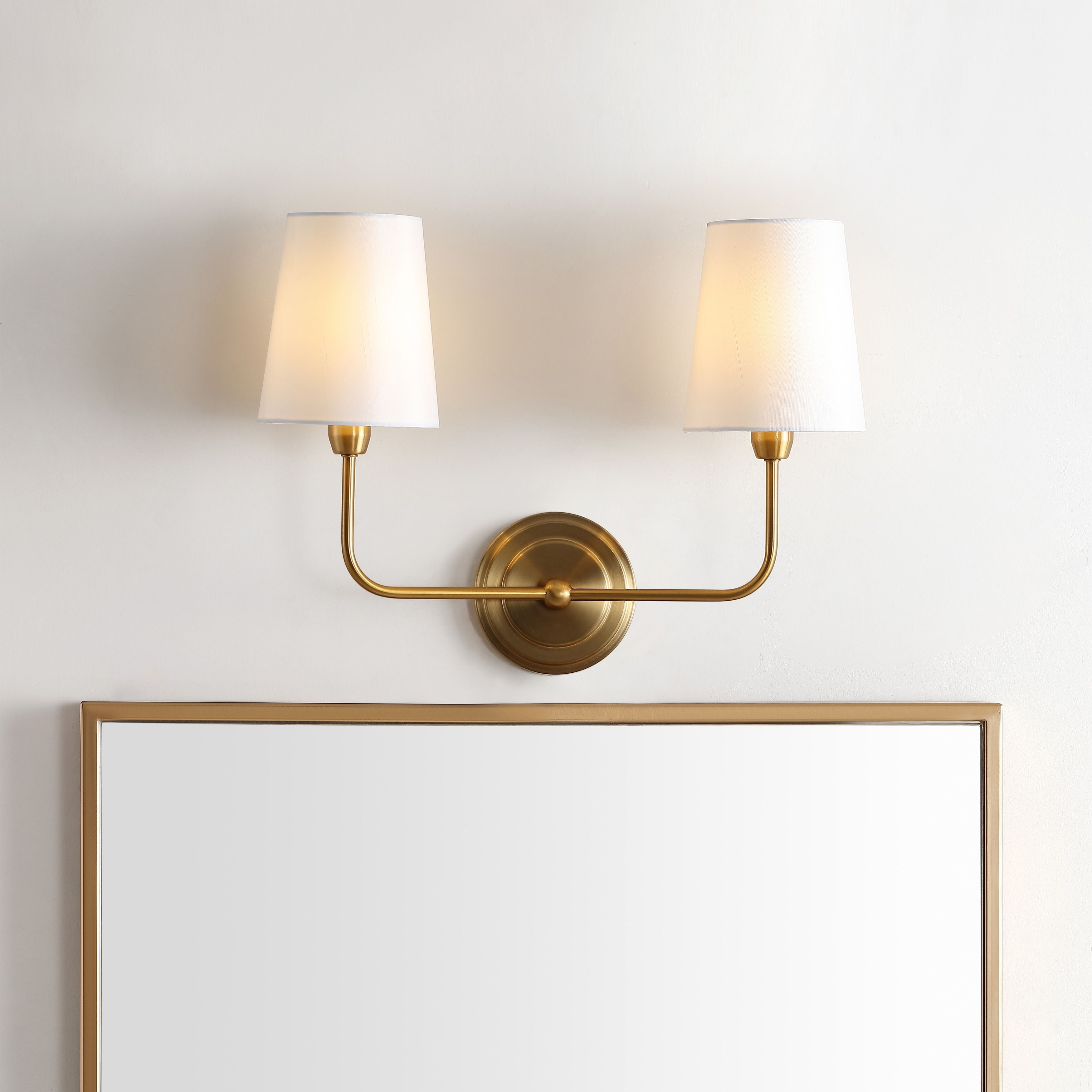 Safavieh Ezra Antique Two Light Wall Sconce, Brass Gold | Walmart (US)