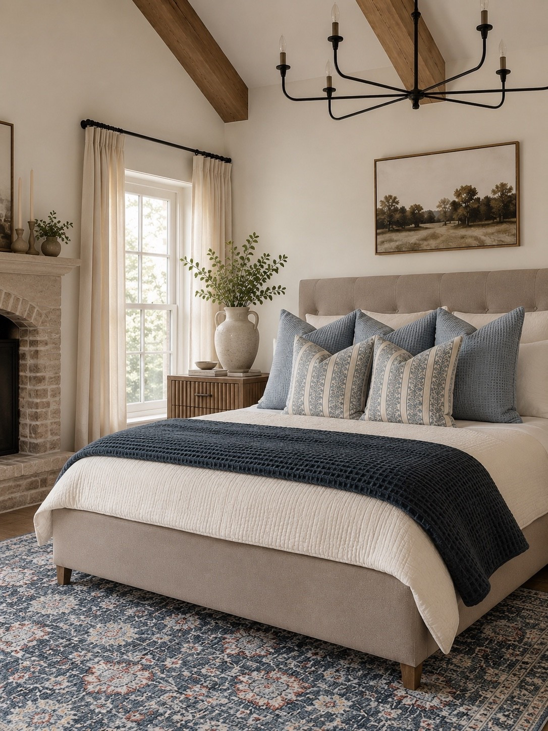 Blue & White Bedroom Refresh 💙

If you love timeless bedroom design, this blue and white color palette is one of my favorite ways to create a space that feels both cozy and elevated. Layered textiles, soft neutrals, and classic patterned pillows bring just the right amount of color while keeping the room calm and inviting.

Follow @farmtotablecreations on Instagram for more cozy home finds and trending decor.

✨ Shop this bedroom look, including the upholstered bed, blue accent pillows, vintage-inspired rug, bedding, and decor pieces linked in my LTK! #LTKHome #BedroomDecor #BedroomInspiration #BlueAndWhiteDecor #CozyHome #TraditionalHome #HomeStyling #AmazonHomeFinds #BedroomRefresh #InteriorInspiration

#LTKSaleAlert #LTKHome