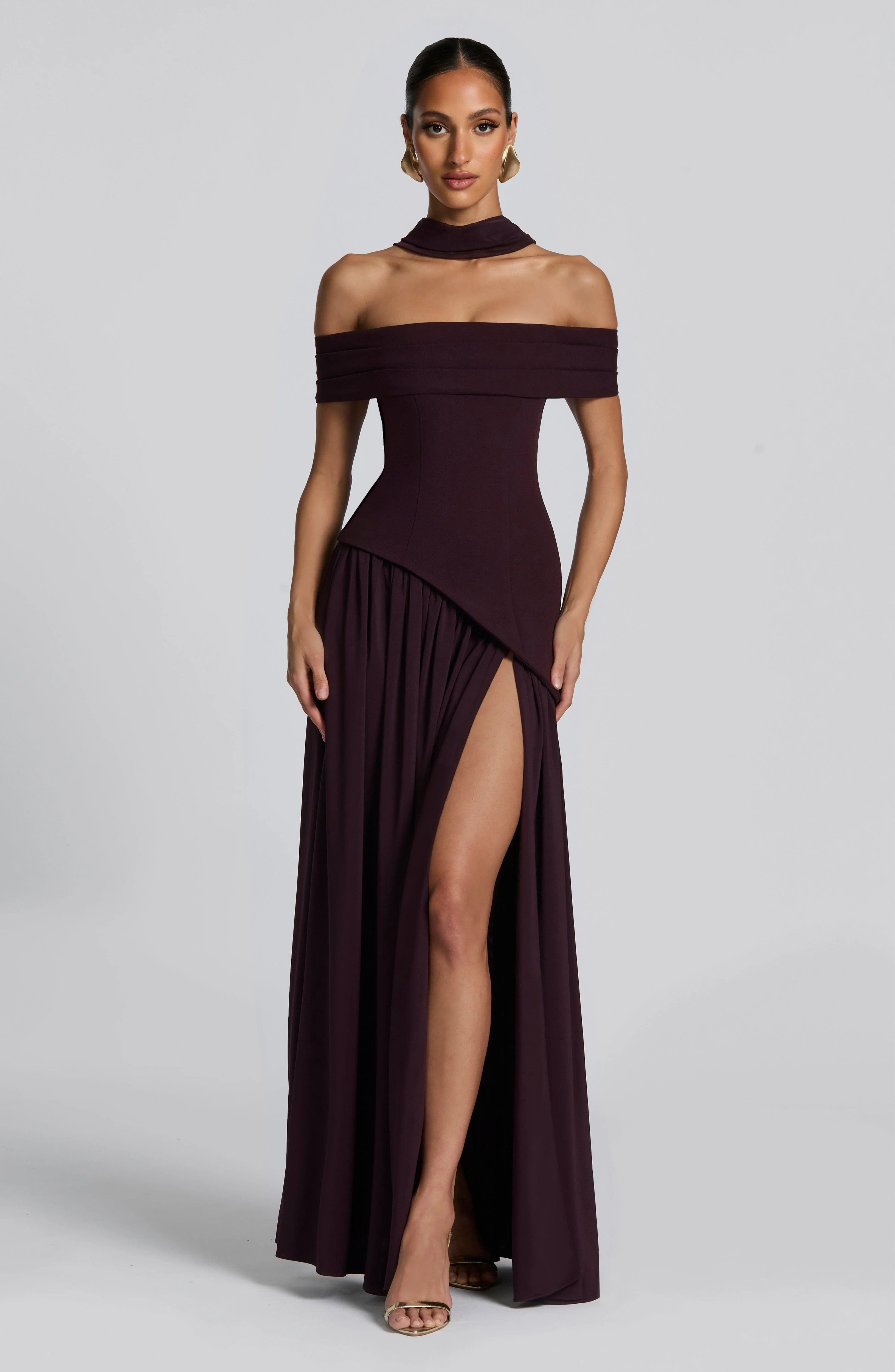 Delilah Maxi Dress - Plum | Babyboo (global)