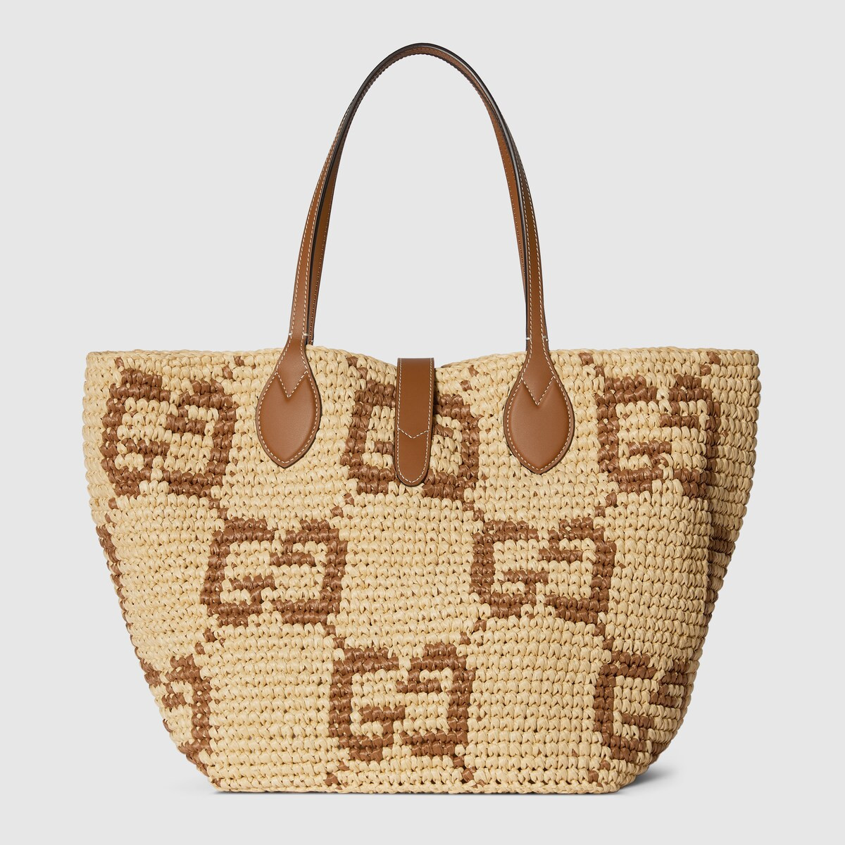 Gucci Medium raffia-effect tote bag | Gucci (UK)