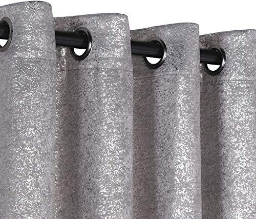 GoodGram 2 Pack Sparkle Chic Thermal Blackout Curtain Panels - Assorted Colors & Sizes (Gray, 95 ... | Amazon (US)