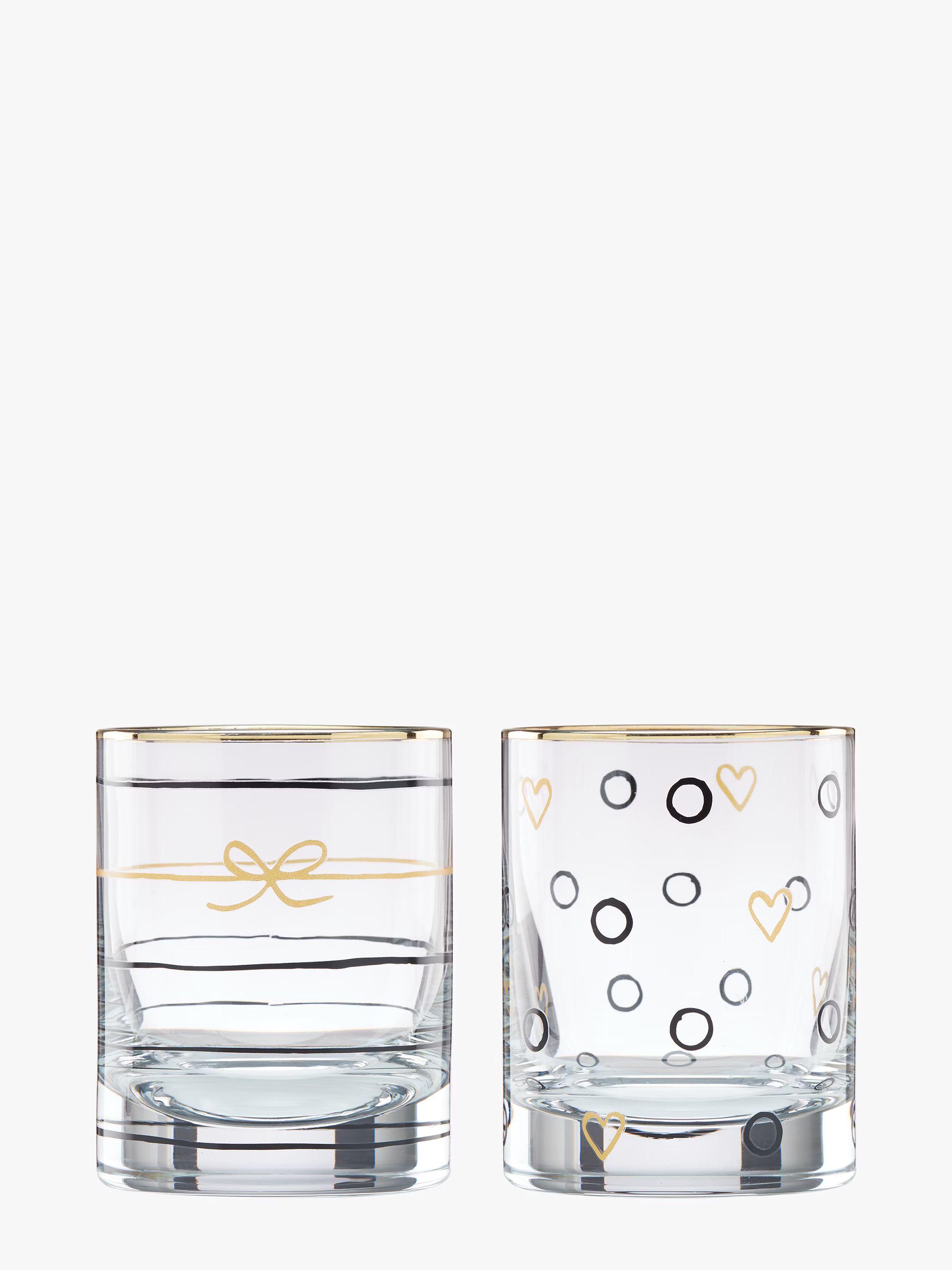 good times doodle away double old fashioned glass set | Kate Spade (US)